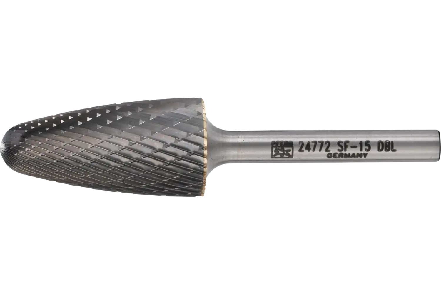 Picture of Pferd Carbide Bur SF-15 Tree Shape Double Cut 3/4" x 1-1/2" x 1/4" Shank